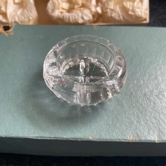 Vintage Set of 6 Vintage Crystal Glass Salt Cellars Japan NIB. - Picture 2 of 6